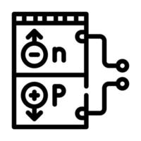 Funktionsprinzip Symbol Leitung Vektor Illustration schwarz