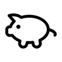 Vektor des Sparschwein-Symbols. Geld sparen Symbol