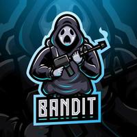 bandit esport maskottchen logo design vektor