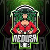 medusa game esport maskot-logotypdesign vektor