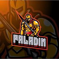 paladin esport maskottchen logo design vektor