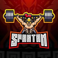 Spartanisches Frauen-Esport-Maskottchen-Logo vektor