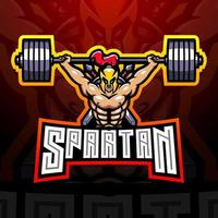 spartanska kvinnor esport maskot logotyp vektor