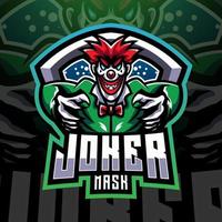 joker mask esport maskot logotypdesign vektor