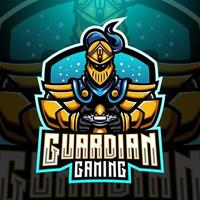 guardian gaming esports maskot logotypdesign vektor