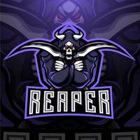 Reaper Esport Maskottchen Logo-Design vektor