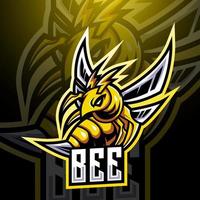 bee esport maskot logotyp design vektor