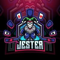 jester esport maskot logo design vektor