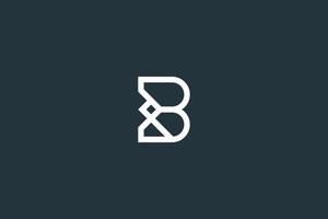 första bokstaven b logotyp design vektor mall