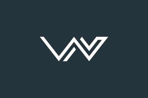 första bokstaven wn logotyp design vektor mall