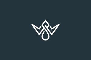 första bokstaven ws logotyp design vektor mall