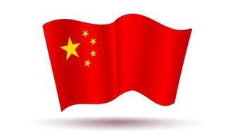 vektor Kina flagga. vektor flagga Kina. kinesiska flaggan.
