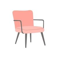 Stuhl in der flachen Designvektorillustration der skandinavischen Art vektor