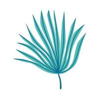 tropisk lämna palm grön natur isolerad ikon vektor illustration design