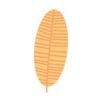 tropische palmblätter isolierte vektorillustration. Blätter der Palme im Doodle-Stil. Botanischer minimalistischer Druck aus exotischen Blättern, Skizzendesign. vektor