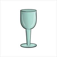 Vektor blaues Glas. Küchengeschirr-Symbol isoliert auf weißem Hintergrund. Kochgeräte im Cartoon-Stil. Geschirr-Vektor-Illustration