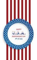 Grattis på USA:s självständighetsdag för USA:s festliga nationella årsdag den 4 juli vektor