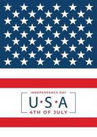 glücklicher unabhängigkeitstag der usa zum festlichen nationalen jubiläum der usa am 4. juli vektor