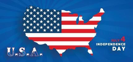 Grattis på USA:s självständighetsdag för USA:s festliga nationella årsdag, den 4 juli vektor