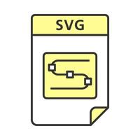 svg fil färgikon. skalbar vektorgrafik. bildfilformat. isolerade vektor illustration