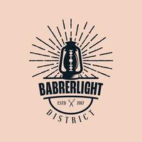 barbershop ljus logotyp vektor