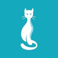 blå katt logotyp vektor