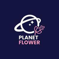 Planet-Blume-Logo vektor