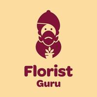 florist guru logotyp vektor