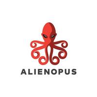 Alien-Oktopus-Logo vektor