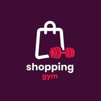 Shopping-Fitnessstudio-Logo vektor