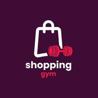 shopping gym logotyp vektor