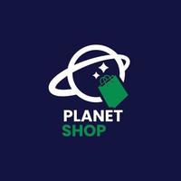 planet shop logotyp vektor