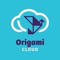 Origami-Wolken-Logo vektor