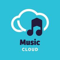 Musik Cloud-Logo vektor