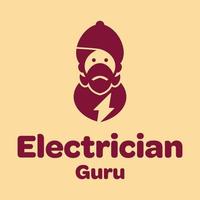 elektriker guru logotyp vektor