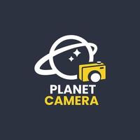 Planet-Kamera-Logo vektor