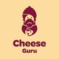 Käse-Guru-Logo vektor