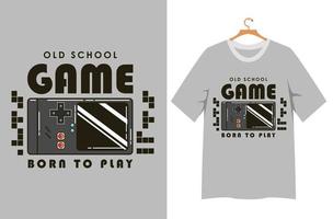 spieltypografie für t-shirt-design vektor