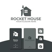 Home-Raketen-Logo-Design-Vektor, Boost, Start. vektor