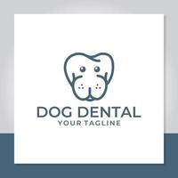 logotyp design hund dental vektor