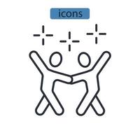 tanzende Symbole Symbolvektorelemente für Infografik-Web