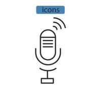 karaoke ikoner symbol vektor element för infographic webben