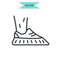 sko täcker ikoner symbol vektorelement för infographic webben vektor
