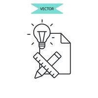 Bildungsikonen symbolen Vektorelemente für infographic Netz vektor
