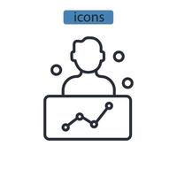 kampanjhantering ikoner symbol vektorelement för infographic webben vektor