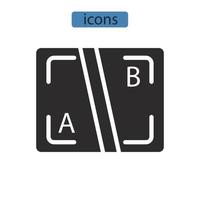 ab testa ikoner symbol vektorelement för infographic webben vektor