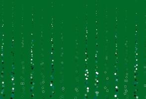 hellblaues, grünes Vektormuster mit Kristallen, Rechtecken. vektor