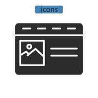 bild seo ikoner symbol vektorelement för infographic webben vektor