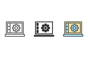 technische Symbole Symbolvektorelemente für Infografik-Web vektor