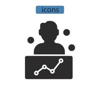 Kampagnenmanagement-Symbole symbolisieren Vektorelemente für das Infografik-Web vektor